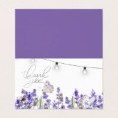 Lavander Vlinders Botanische Strijklichten Visitekaartje (Buitenkant ongevouwen)