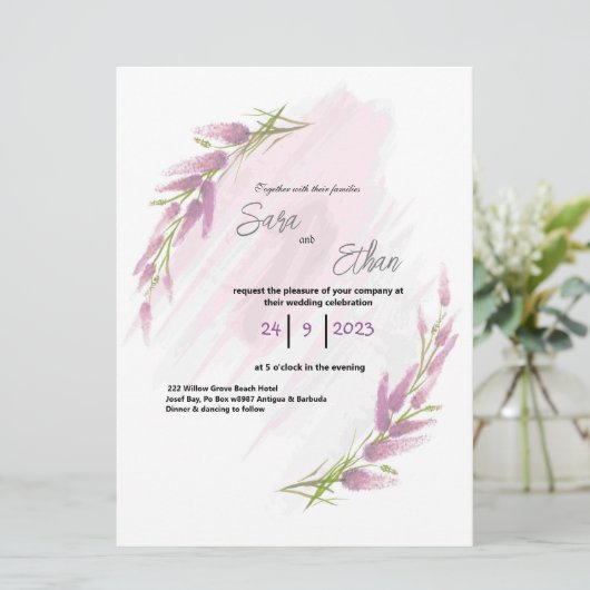 Lavander, wilde waterverf (Staand voorkant)