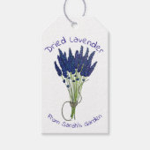 Lavandula gedroogde lavender Bunch uit de tuin Cadeaulabel (Voorkant)