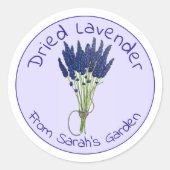 Lavandula gedroogde lavender Bunch uit de tuin Ronde Sticker (Voorkant)