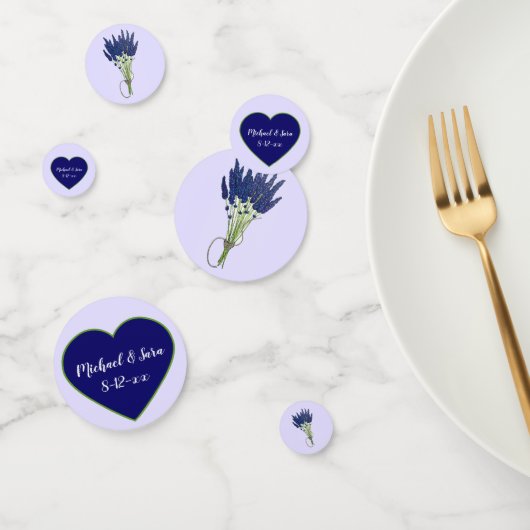 Lavandula Lavendel Bloem Paars Hart Bruiloft Confetti (Groep)