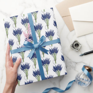 Lavandula Lavender Bunch Herb Paarse bloemtuin Cadeaupapier