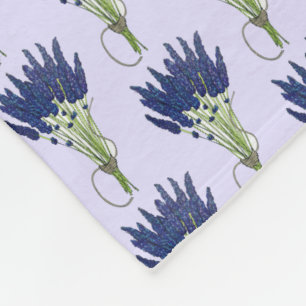 Lavandula Lavender Bunch Herb Paarse bloemtuin Fleece Deken