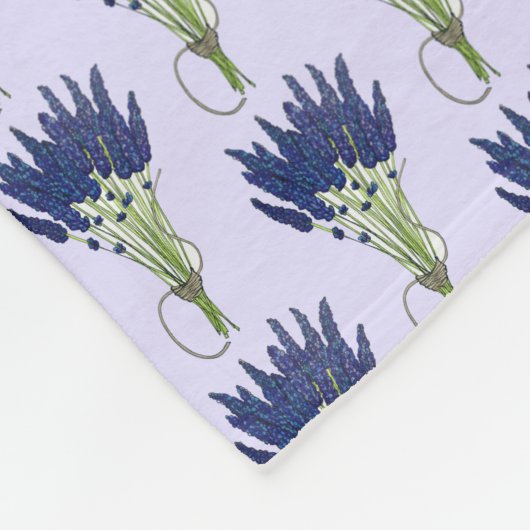 Lavandula Lavender Bunch Herb Paarse bloemtuin Fleece Deken (Hoek)