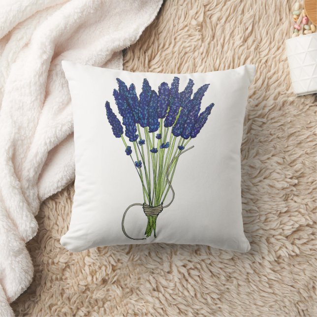 Lavandula Lavender Bunch Herb Paarse bloemtuin Kussen (Deken)