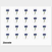 Lavandula Lavender Bunch Herb Paarse bloemtuin Ronde Sticker (Vel)