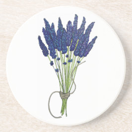 Lavandula Lavender Bunch Herb Paarse bloemtuin Zandsteen Onderzetter