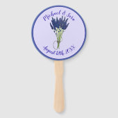 Lavandula Lavender Floral Paars Wedding Favor Handwaaier (Achterkant)