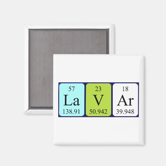 Lavar periodieke table name magnet (Voorkant / Achterkant)