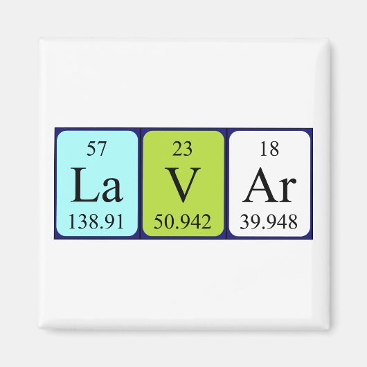 Lavar periodieke table name magnet (Voorkant)