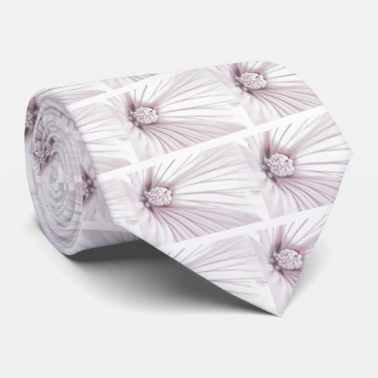 Lavatera Flower Macro Stropdas (Opgerold)