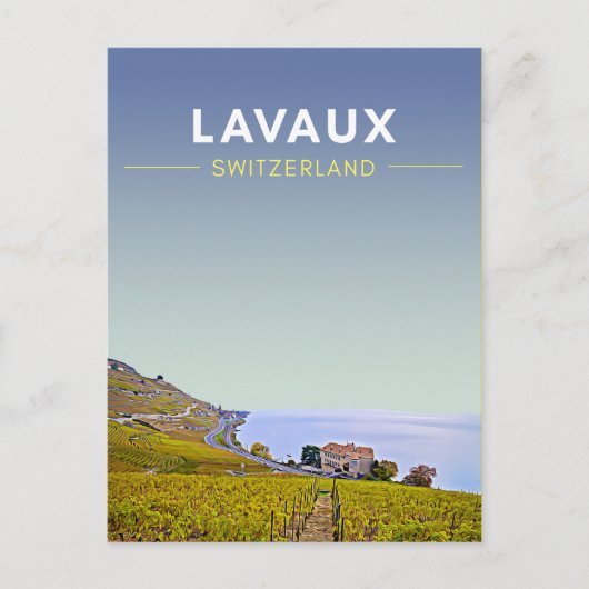 Lavaux Vineyards Zwitserland Reis Briefkaart (Voorkant)