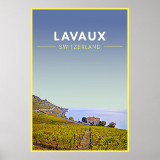 Lavaux Vineyards Zwitserland Reis Poster