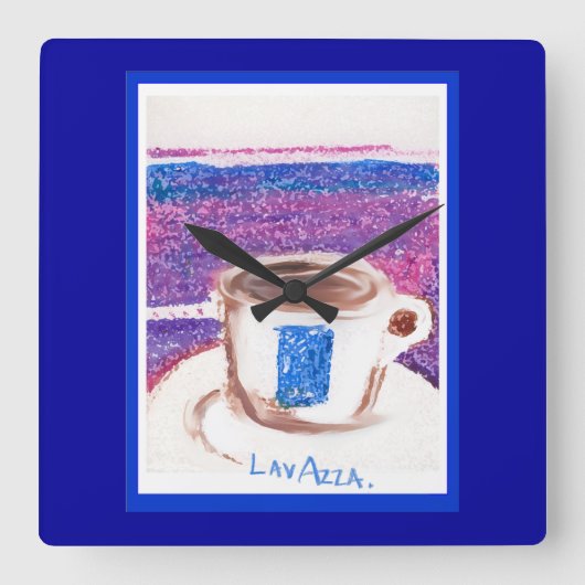 LaVazza Clock Vierkante Klok (Voorkant)