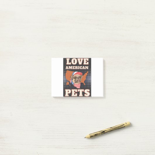 LAVE AMERIKAANSE PETS POST-IT® NOTES (Op bureau)