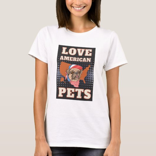 LAVE AMERIKAANSE PETS T-SHIRT (Voorkant)
