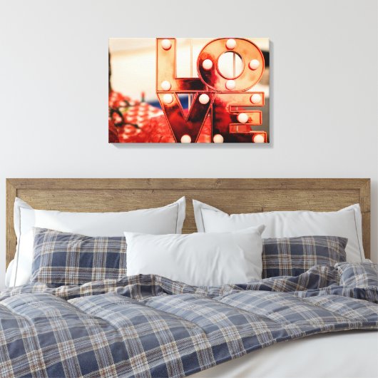 LAVE (Big Red Lettering) Canvas Afdruk (Insitu (Slaapkamer))