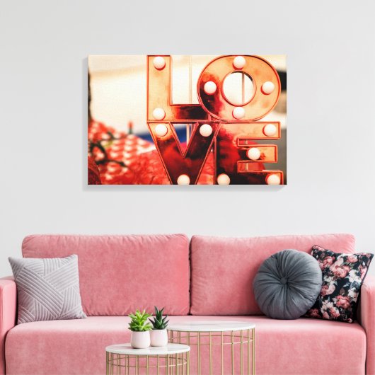 LAVE (Big Red Lettering) Canvas Afdruk (Insitu (Woonkamer))