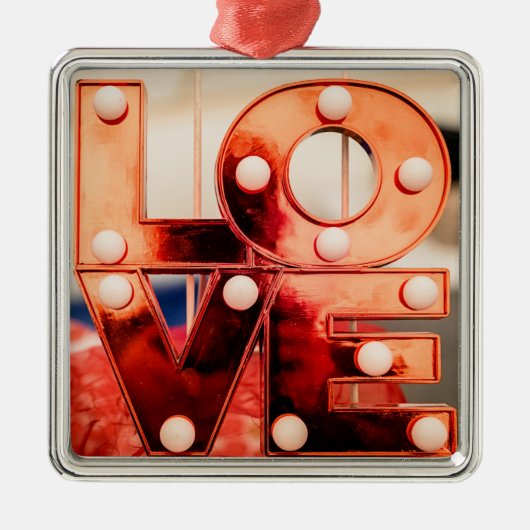 LAVE (Big Red Lettering) Metalen Ornament (Voorkant)