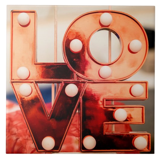 LAVE (Big Red Lettering) Tegeltje (Voorkant)