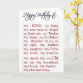 "LAVE FILLED" BIRTHDAY-KAART VOOR "MIJN LAF" KAART (Gele Bloem)