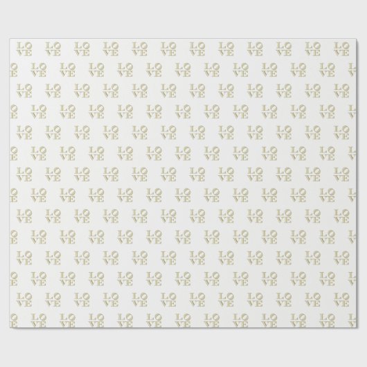 LAVE grafische tekst - Faux Gold Cadeaupapier (Vlak)