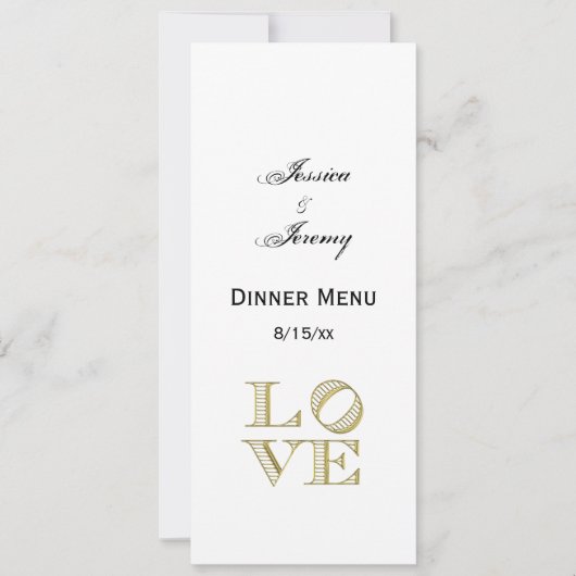 LAVE grafische tekst - Faux Gold Kaart (Voorkant)