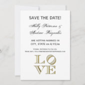 LAVE grafische tekst - Faux Gold Kaart (Voorkant)