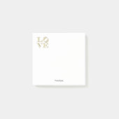 LAVE grafische tekst - Faux Gold Post-it® Notes (Voorkant)
