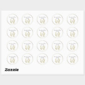LAVE grafische tekst - Faux Gold Ronde Sticker (Vel)
