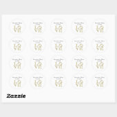 LAVE grafische tekst - Faux Gold Ronde Sticker (Vel)