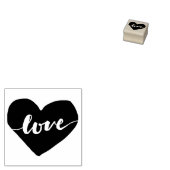 LAVE Inscripted Heart Stamp Rubberstempel (Gestempeld)