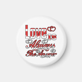 LAVE IS ALTIJD DE BUTTON VAN HET ANTWOORD Magnet