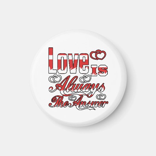 LAVE IS ALTIJD DE BUTTON VAN HET ANTWOORD Magnet (Voorkant)