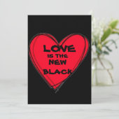 LAVE IS DE NIEUWE ZWARTE Kaart - Valentijnsdag (Staand voorkant)