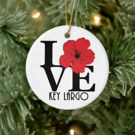 LAVE Key Largo Red Hibiscus Keramisch Ornament