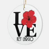 LAVE Key Largo Red Hibiscus Keramisch Ornament (Links)