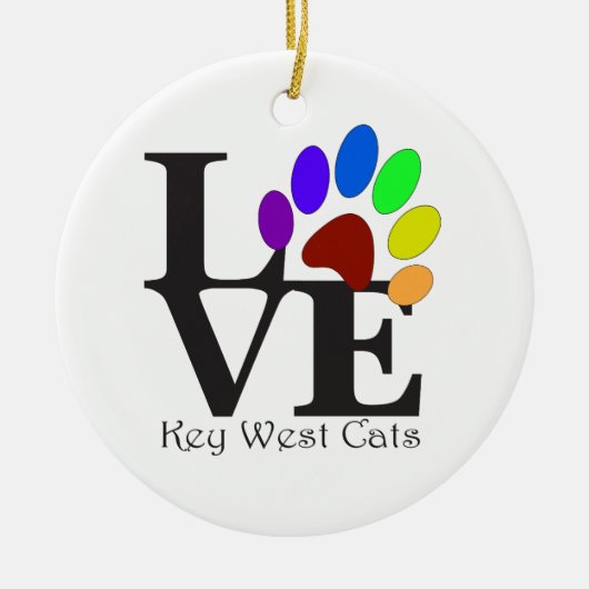 LAVE Key West Cats Keramisch Ornament (Voorkant)