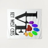 LAVE Key West Cats Wandkleed (Voorkant (horizontaal))