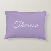 Laven & White Polka-Dot Gepersonaliseerd Accent Ku Accent Kussen (Achterkant)