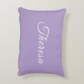 Laven & White Polka-Dot Gepersonaliseerd Accent Ku Kussen (Achterkant (Verticaal))