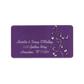 Lavendar achtergrond bloemendesigner label (Voorkant)