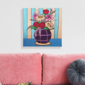 Lavendar Bloemen 2 Uitgerekt Canvas Print (Insitu (Woonkamer))