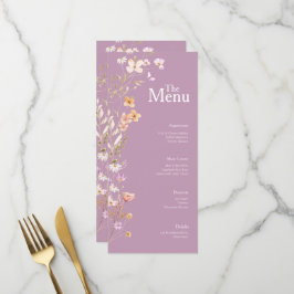 Lavendar Bloemen Wedding Event Menu Tafel Decor