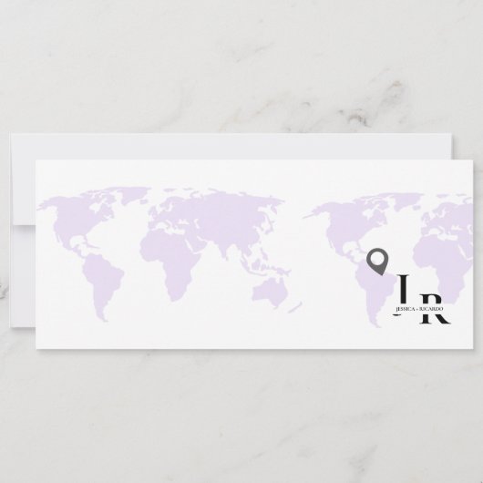 Lavendar Bruiloft uitnodiging Boarding pass ticket (Achterkant)