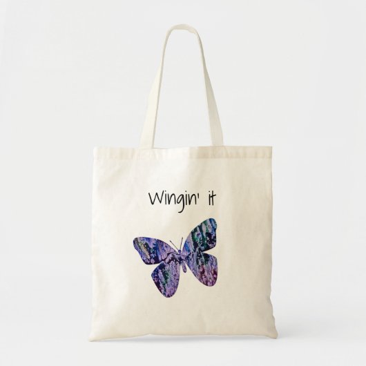 Lavendar Butterfly wingin it Tote Bag (Voorkant)