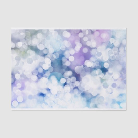 Lavendar en Blue Bokeh ontwerp Tissuepapier (Voorkant)