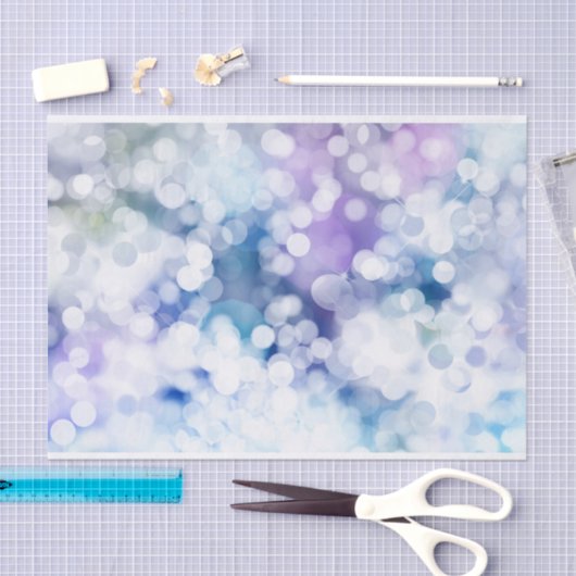 Lavendar en Blue Bokeh ontwerp Tissuepapier (Craft)