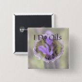 Lavendar en Lace Vierkante Button 5,1 Cm (Voorkant /achterkant)