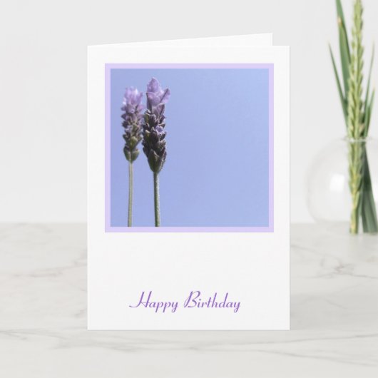 Lavendar Folded Wenskaart Kaart (Voorkant)